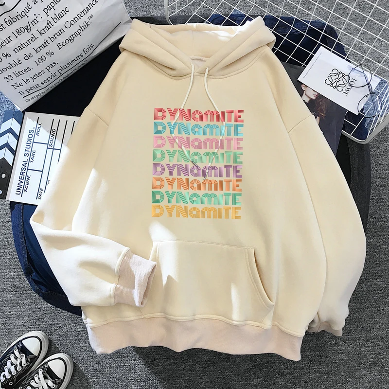 Корейский стиль Harajuku динамит Kpop зимние теплые толстовки для женщин Ullzang уличная