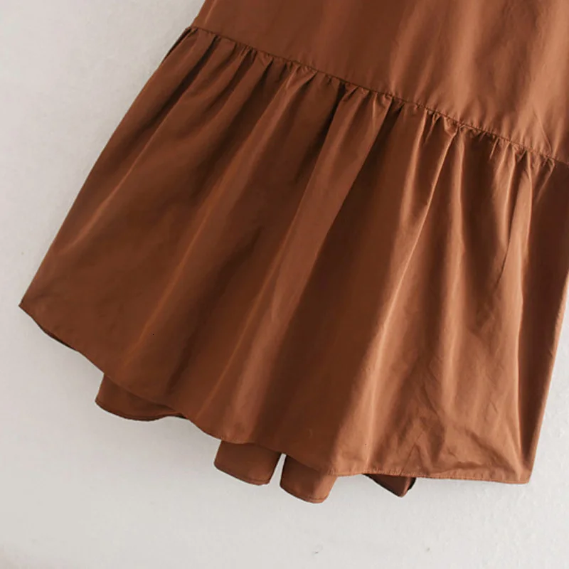 RR Taffeta свободные платья для женщин Мода O образным вырезом одноцветное платье