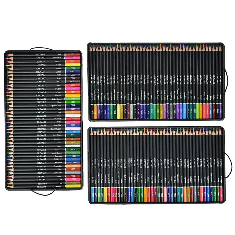 Caja de hierro para pintura profesional, juego de l&aacute;pices de colores de alta calidad, 120 colores-1