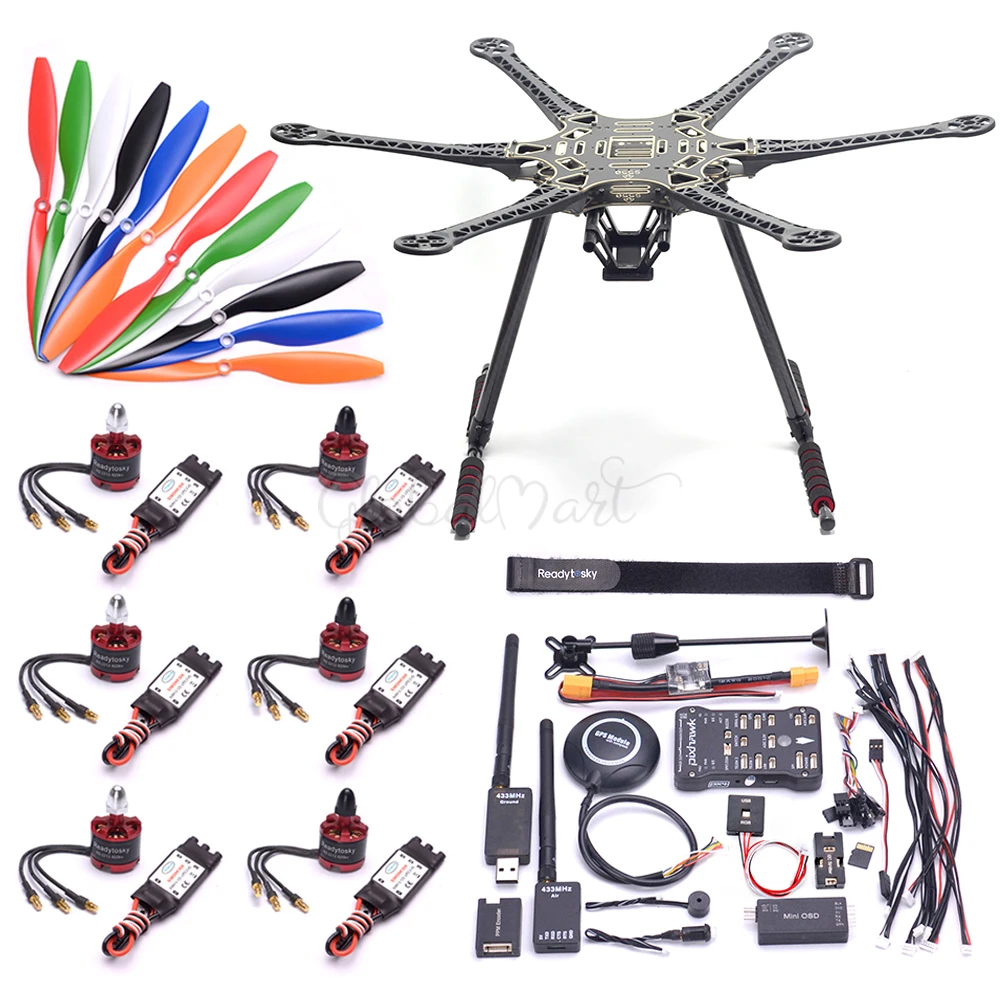 S550 PCB 550 мм Мультикоптер рамка Комплект 2212 920kv 30A ESC с Naza M Lite/Pixhawk 2.4.8 32 бит Контроллер полета M8N gps 1045