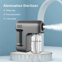 new 400ml wireless disinfection spray handheld portable usb rechargeable nano atomizer home purple light sterilization spray