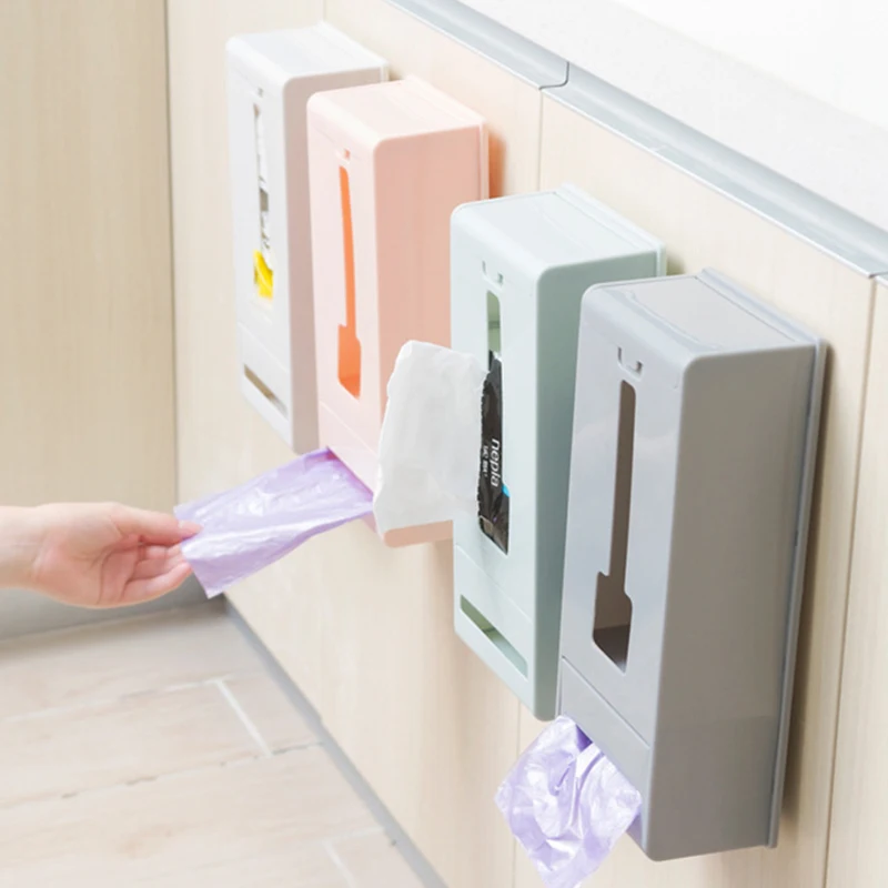 Пластиковые мешки для мусора стойка хранения держатель коробка кухонный