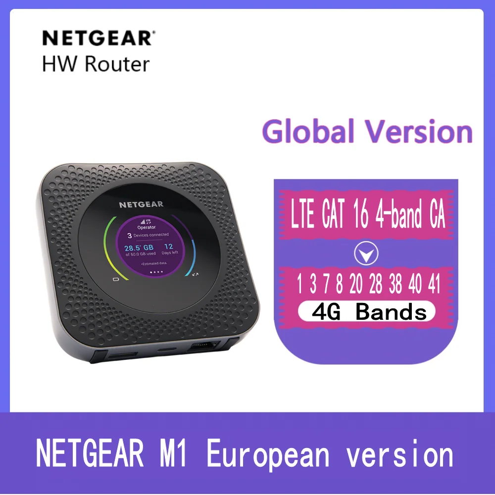 Маршрутизатор Netgear Nighthawk M1 MR1100 LTE CAT16 4GX гигабитный скорость мобильного