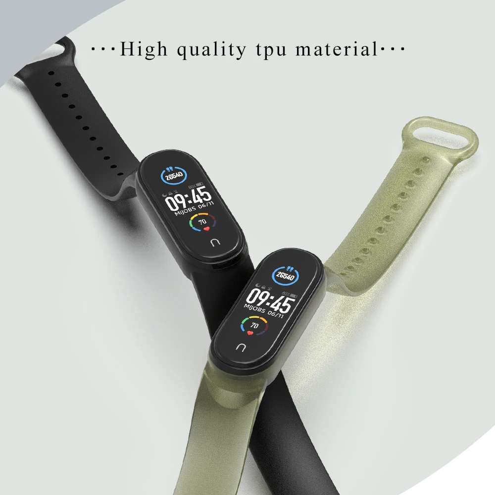 Ремешок силиконовый для Xiaomi Mi Band 6 5 оригинальный браслет 4 3 Amazfit