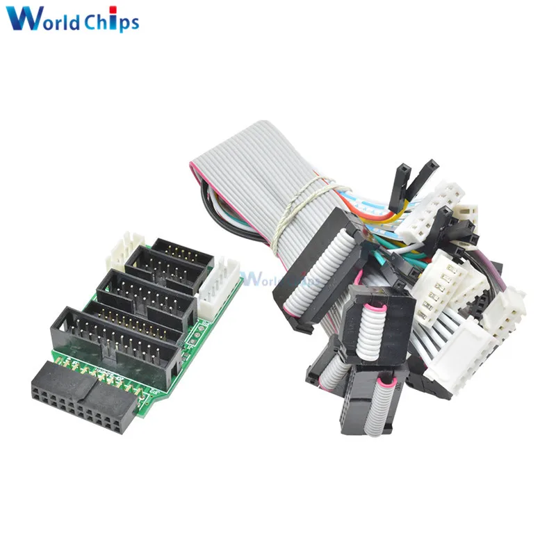 Эмулятор V8 для JTAG переходник J Link с 8 шт. 4 контактных 6 10 20 серых плоских ленточных
