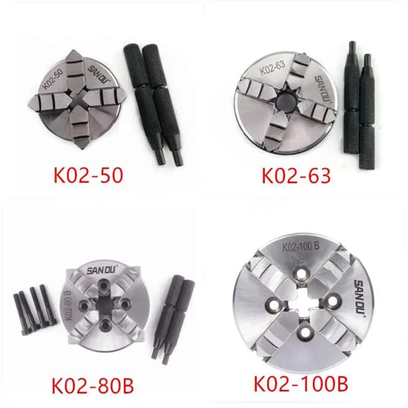 Бесплатная доставка K02-50 50мм ручной центрировки M14 резьба монтаж обратимые челюсти Мини 2 "4 Челюсти Токарная патрона картридж.
