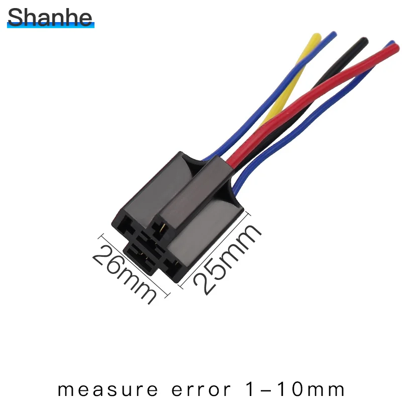 as picture 5-проводной Авто Автомобильные реле-гнезда - Габаритные размеры: as picture
