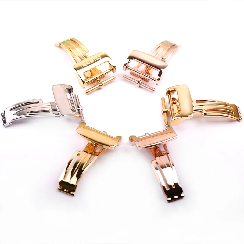 Watch accessories 18mm butterfly buckle for AP Royal Oak series leather strap stainless steel folding buckle