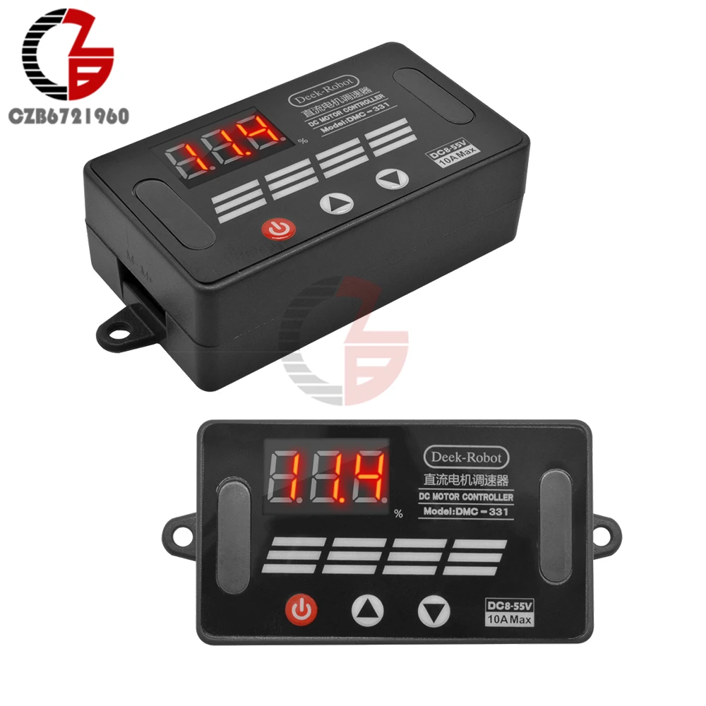 10A DC 8 V-55 V Цифровой PWM DC регулятор скорости двигателя Регулятор вентилятор с регулируемой скоростью светодиодный переключатель скорости света с функцией памяти
