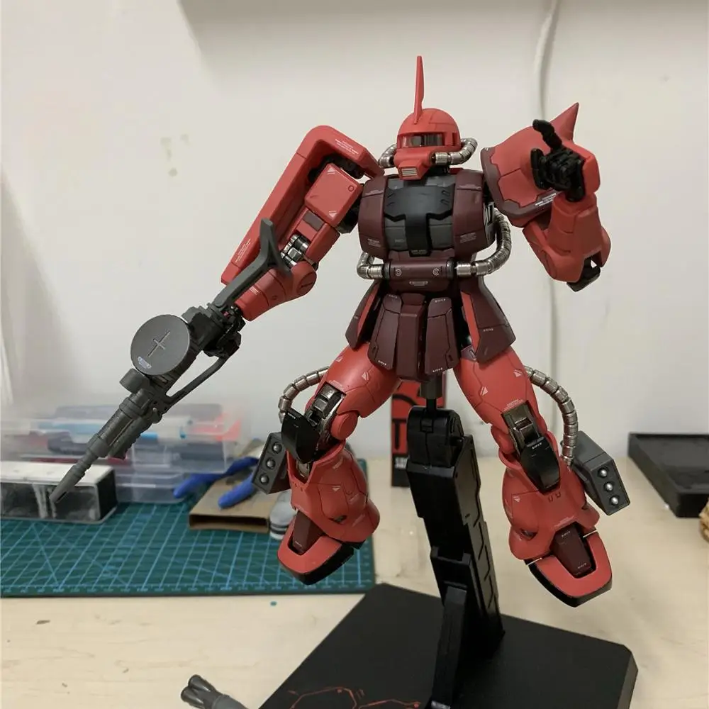 Металлический солдат MS 02 MB MG 1/100 Zaku Char Red Gundam модель DM023|Игровые фигурки и