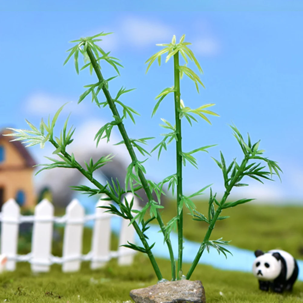 5 шт. мини бамбуковая фигурка растения Фея Сад Микро бонсай для пейзажа DIY Декор |