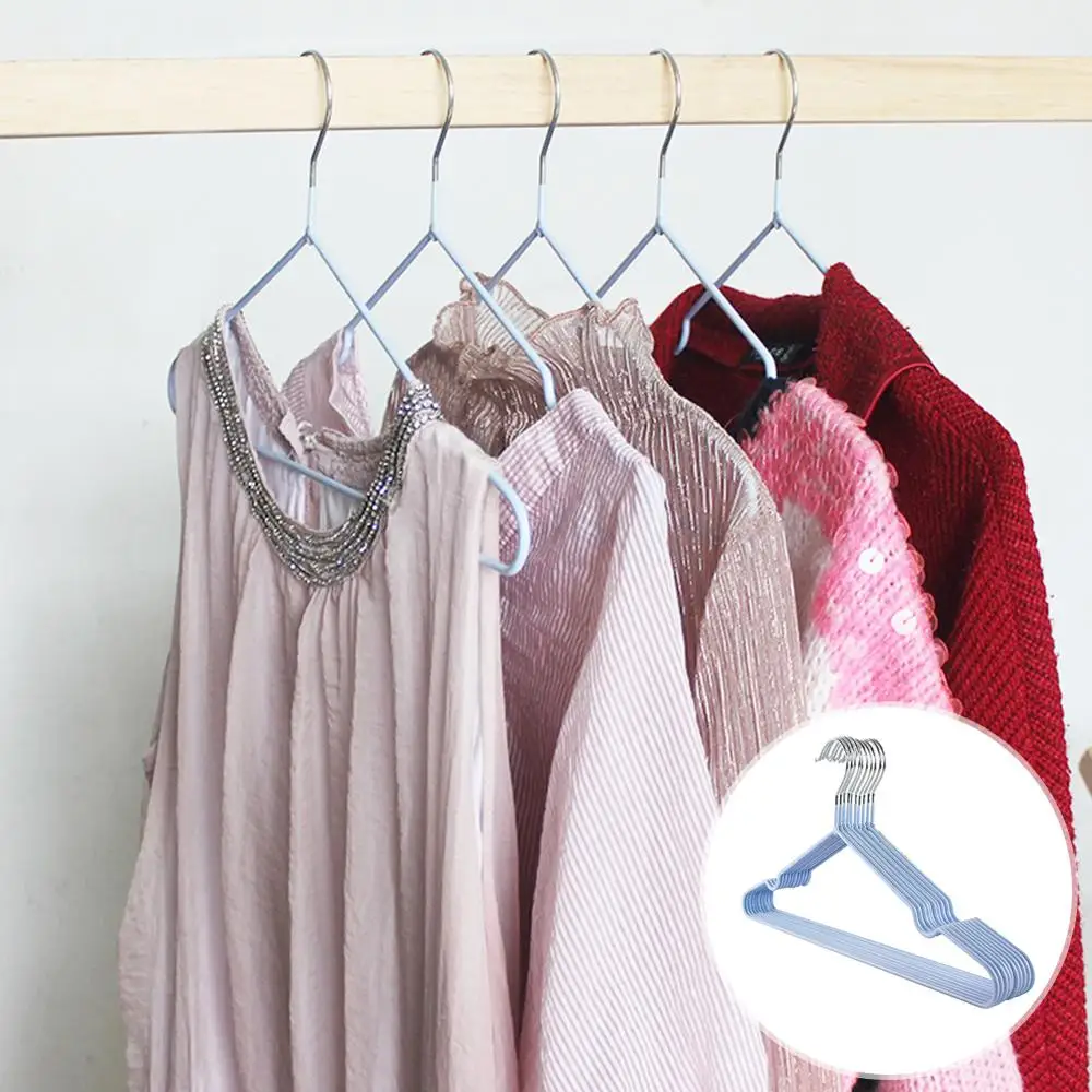 

10pcs Children Adult Clothes Hanger Clothes Drying Rack Non-Slip Metal Shirt Hook Hangers Coat Hanger Clothes Accessories Rack