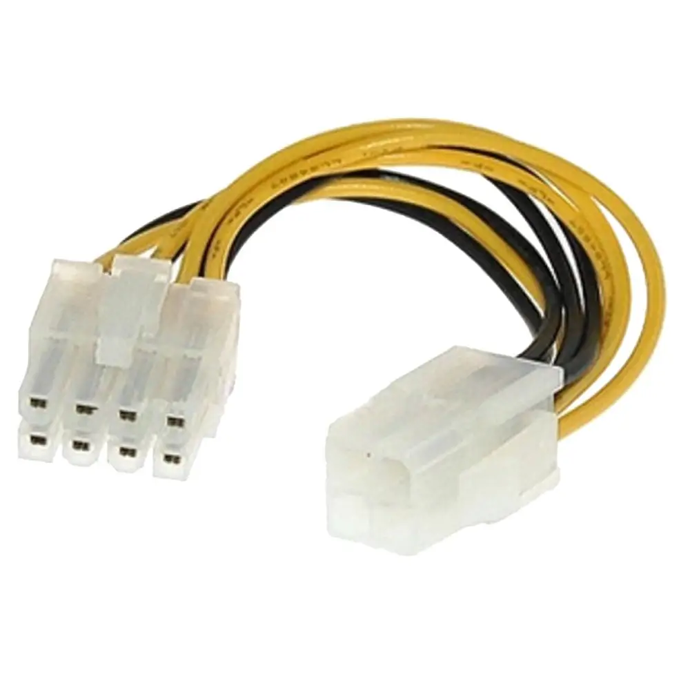 

5pcs/lot 4 Pin Male To 8 Pin Female CPU Power Supply Adapter Converter ATX Cable