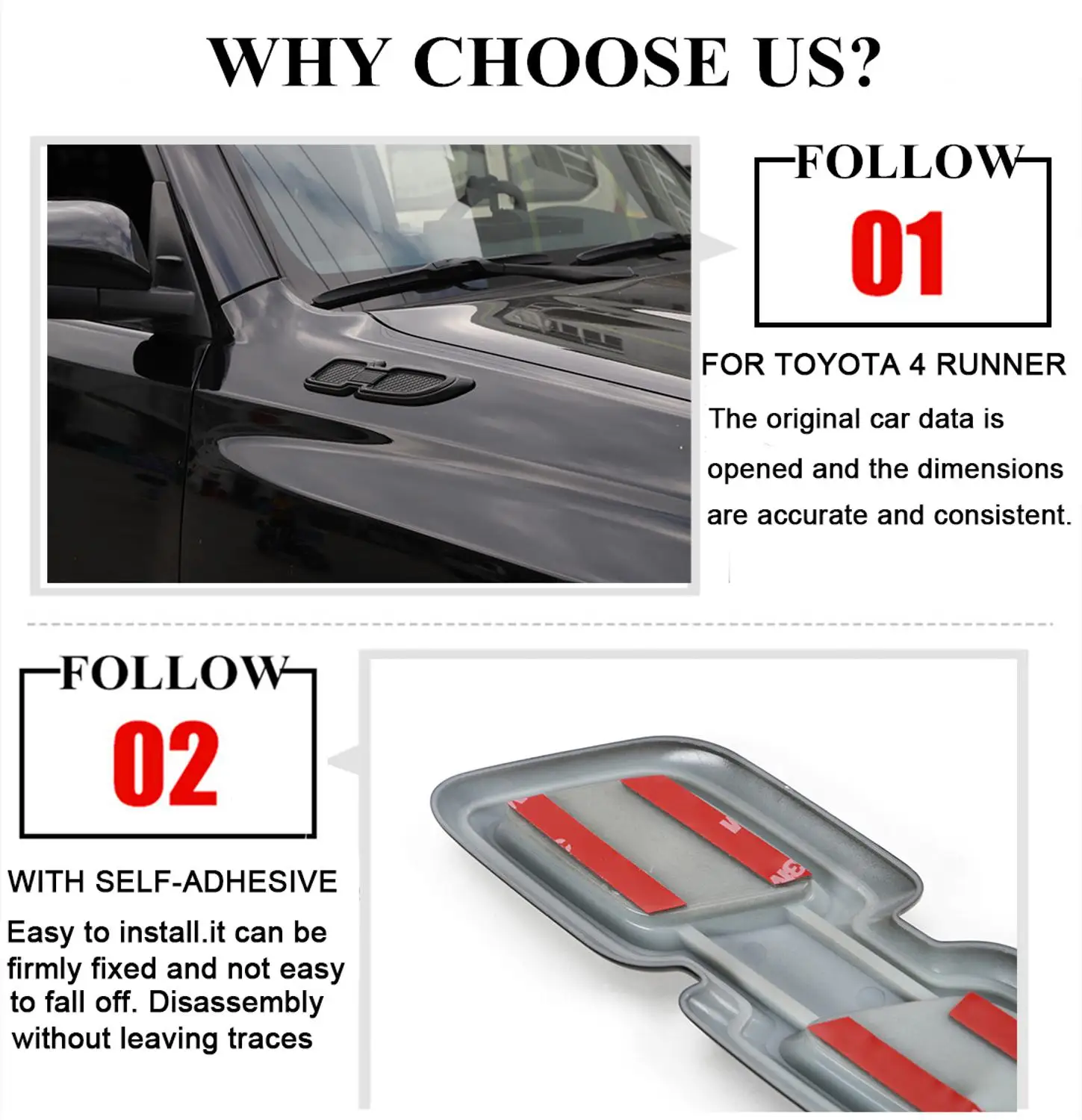 Для Toyota 4 runner 2017 2018 2019 2020 2021 Fender украшение автомобиля Защита наклейки