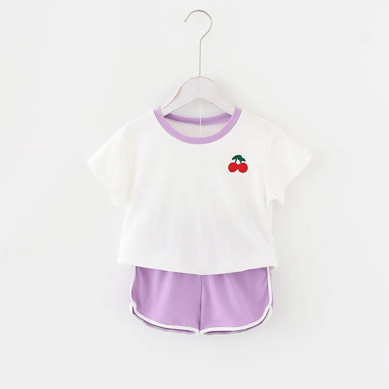 Комплекты одежды для девочек Летние Стильные комплекты маленьких и мальчиков