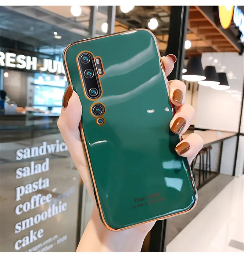 

Luxury Phone Case for Xiaomi Mi 10 9 8 Lite 9T Redmi K20 K30 7A 8A 9A 9C Note 7 8 Pro Gold-Plating Shockpoof Soft Back Cover