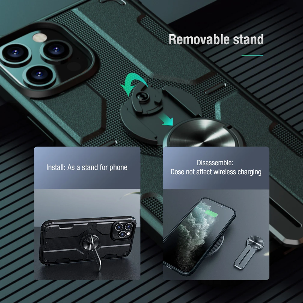 

For iphone 12 12 Pro Case NILLKIN Medley Case For iPhone 12 Pro Max 12 mini Back Cover Removable Stand for Wireless Charging