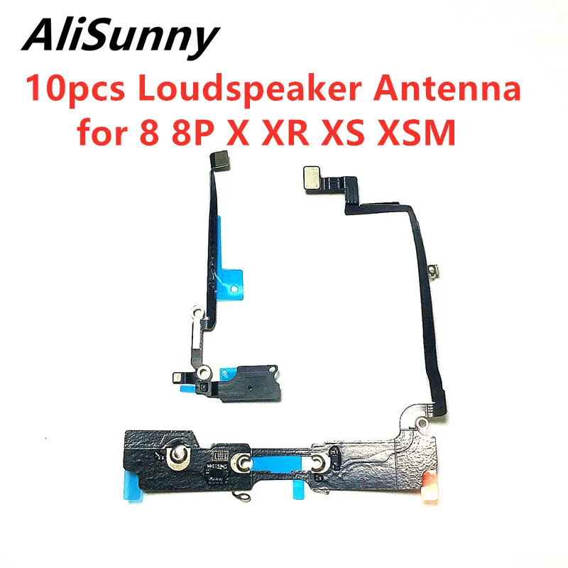AliSunny 10 шт. динамик Антенна гибкий кабель для iPhone 8 Plus X XS Max XR Wi-Fi звонок зуммер Разъем ленты запчасти