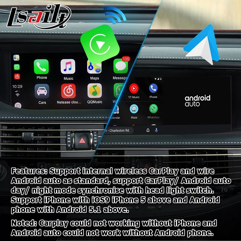 Интерфейсная коробка для Android / carplay Lexus LS500h LS350 LS500 LS 2018-видеоинтерфейс управления