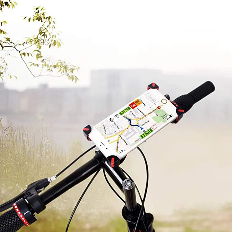

ABS Material Bicycle Phone Holder High Quality Mobile Phones Mount Clip Bike Navigation Stand Universal Cycling Phone Bracket