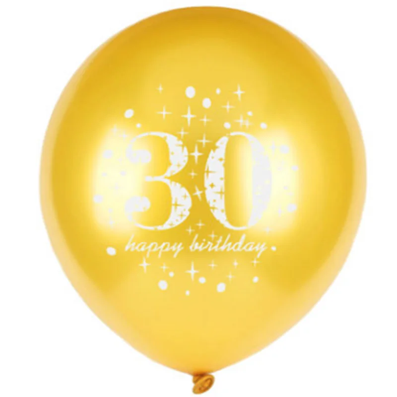 Gold 30 Birthday 21 30 40 50 лет воздушные шары на день рождения Гелиевый шар украшение на день рождения взрослый прозрачный воздушный шар латексный шар P1XZ629 - Цвет: Gold 30 Birthday