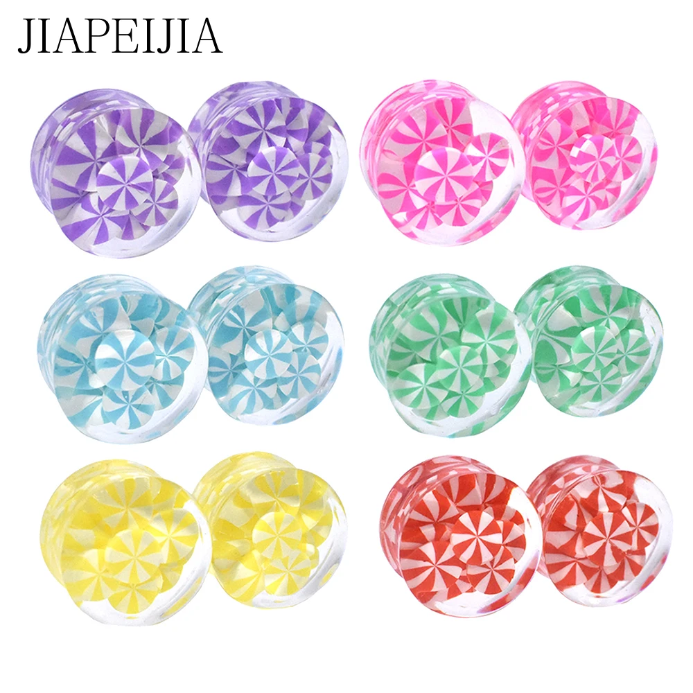 

8-30mm Acrylic Ear Piercing Plugs Tunnels Gauges Earrings Studs Stretcher Expander Body Jewelry 2PCS