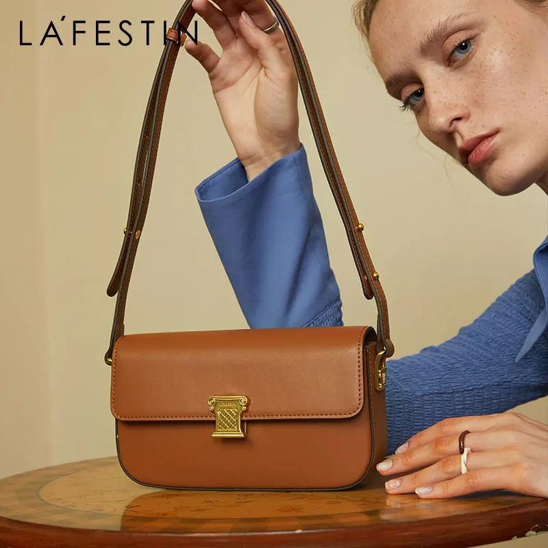 LA FESTIN 2021 новые модные Универсальные Сумки через плечо ретро модная маленькая квадратная сумка через плечо кожаные женские сумки дизайнерские