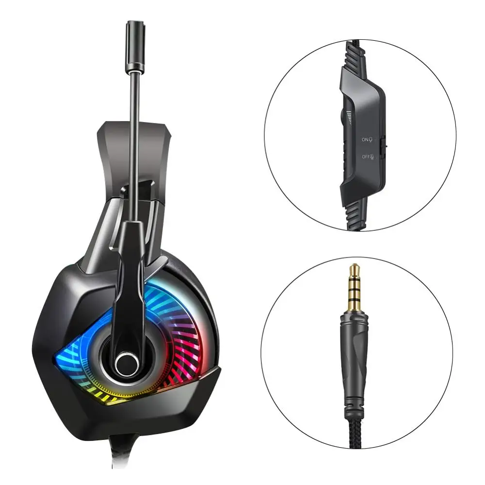 Игровая гарнитура Проводные ПК Игровые наушники с микрофоном для playstation 4 Xbox-One 3 5