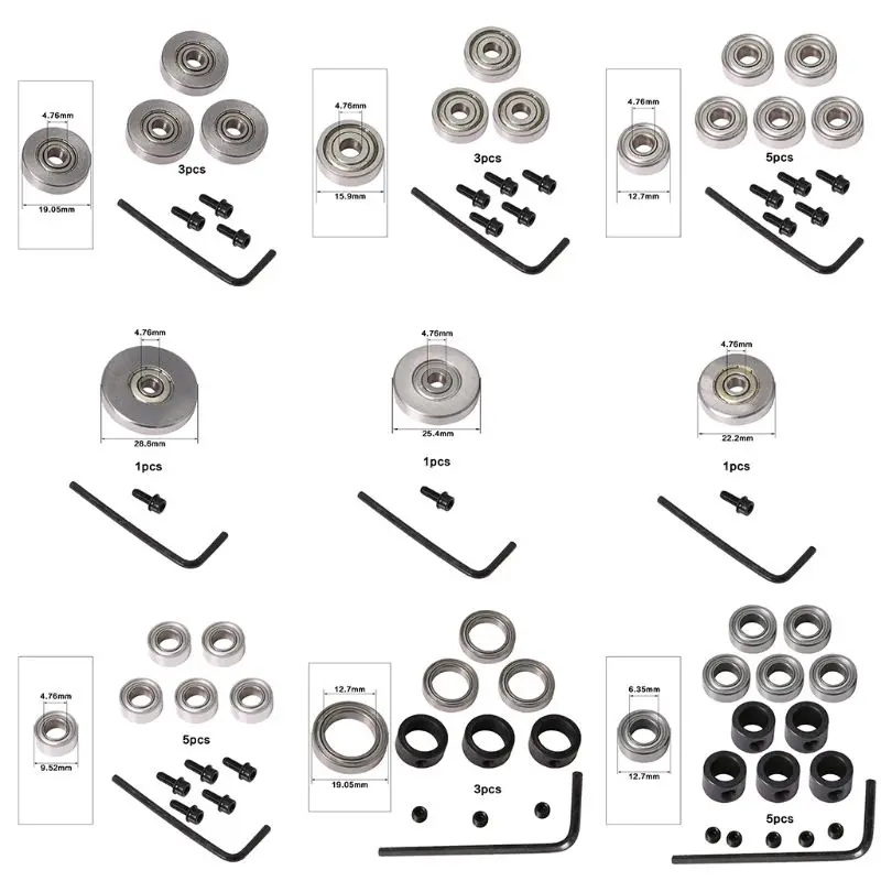 

R9UF Durable Steel Bearings Accessories Kit Fits for Milling Cutter Heads and Shank