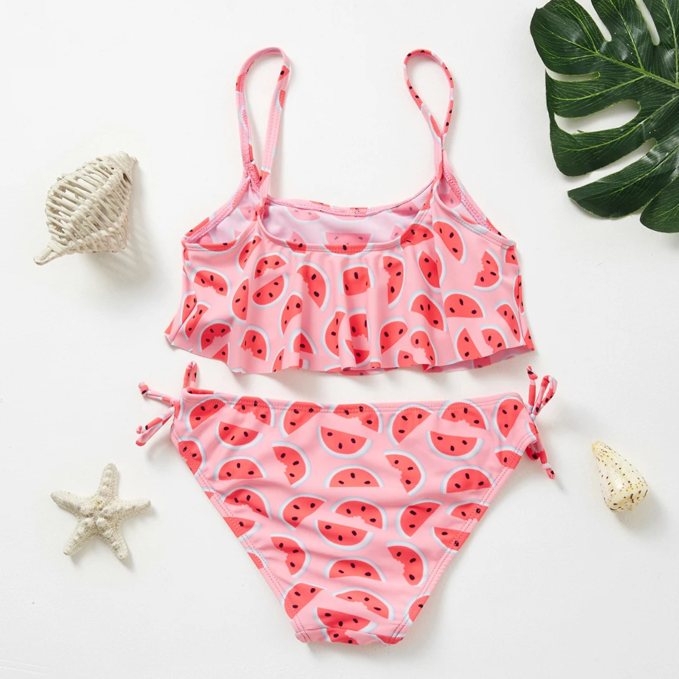 2020 купальный костюм для девочек из двух предметов детский с ананасом От 2 до 12 лет