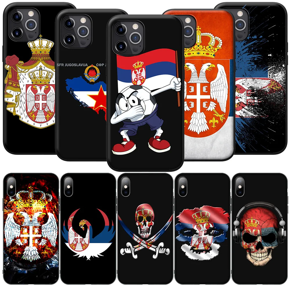 GX215 флаг сербии силиконовый мягкий чехол для iPhone 13 12 Mini 11 Pro XS Max XR X 8 7 6 6S Plus 5 5S SE 2020 -