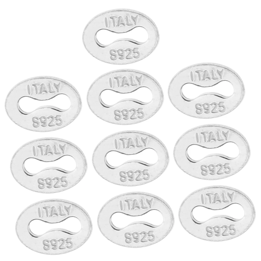 10 шт цепи застежка конец шапки чистого серебра Цвет 925 для ювелирных изделий