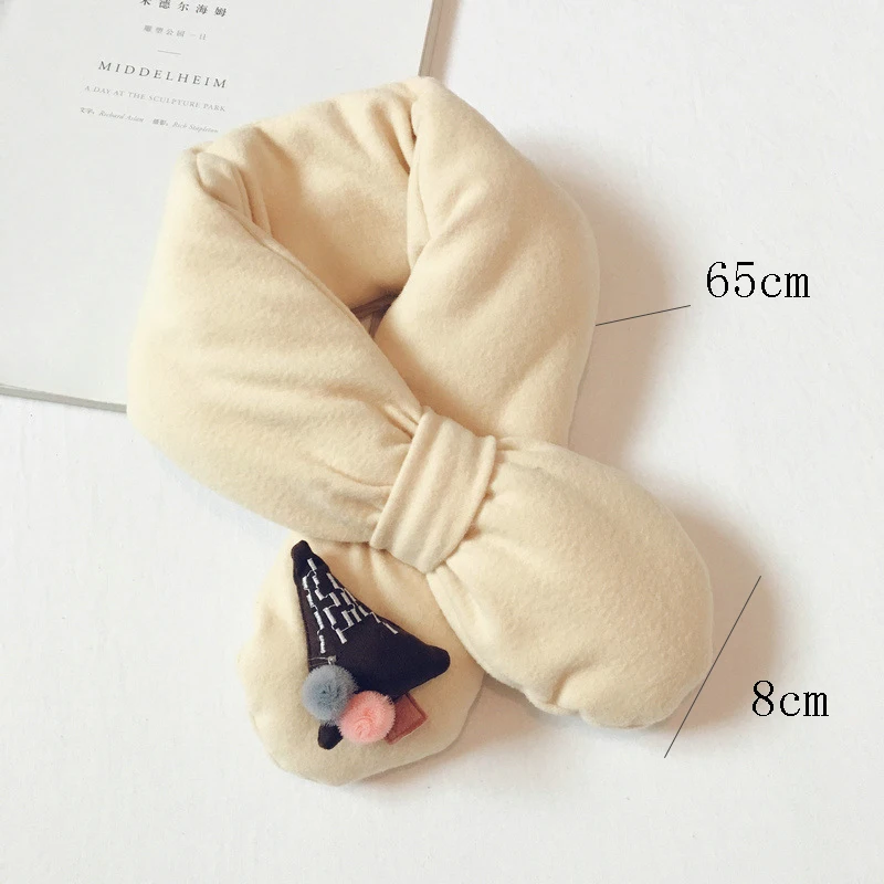 

Korean Style Chic Cartoon Toddlers Kids Neckerchief Winter Padded Cotton Unisex Children Scarves Warm Cute Wrap
