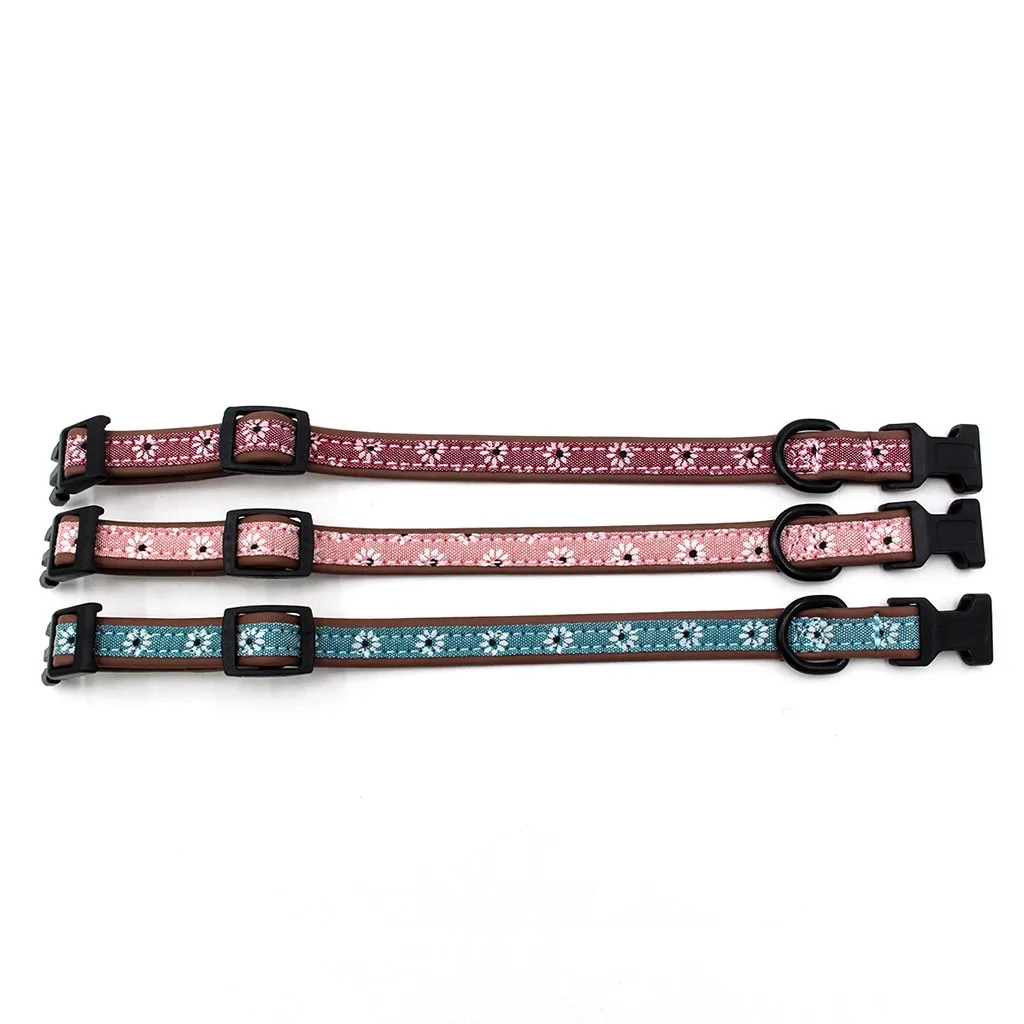 Для собак кошек домашних питомцев ошейники для Маленькое платье с цветочным