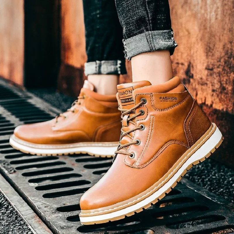 

ZEEKSON Outdoor Casual Shoes Men's Cold-proof High-top Snow Boots Tide Shoes Indoor Leisure Sports Running men Shoes