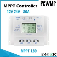 L80A L60A Solar Charge Controller LCD Display USB 5V 12V 24V Auto Controllers Light Timer Control Solar Cell Panel Charger