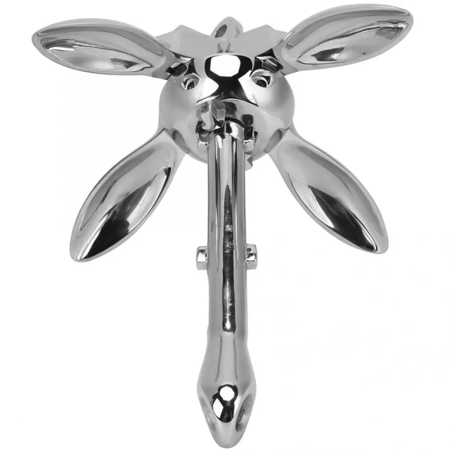Boat Foldabel Anchor Stainless Steel Kayak Fishing Folding Grapnel Canoe Yacht Accessory | Спорт и развлечения