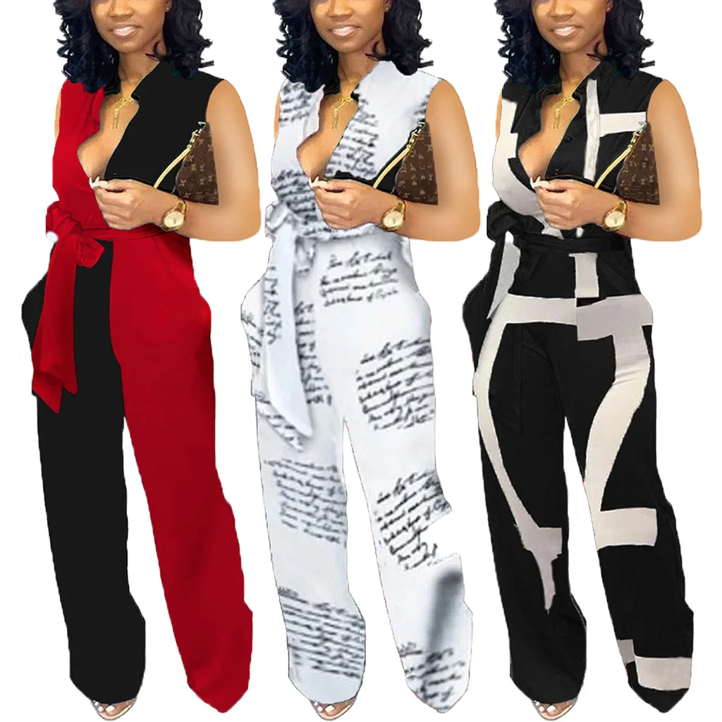 

Sexy fashion casual sleeveless jumpsuit