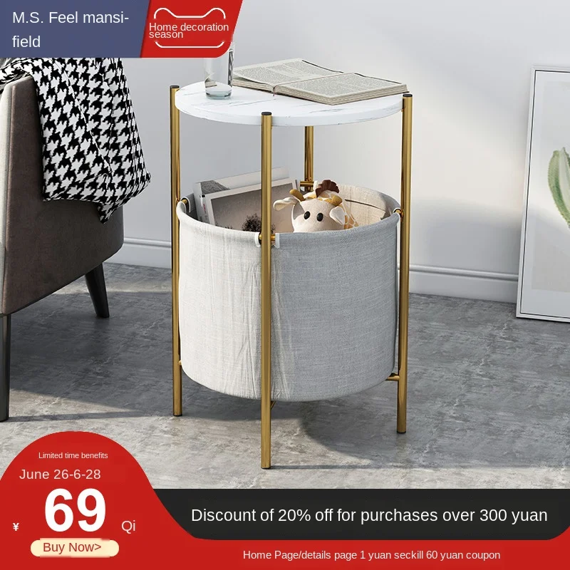 Nordic Round Coffee Table Simple Modern Creative Sofa Side Small Bedside Storage Cabinet Removable Separable |