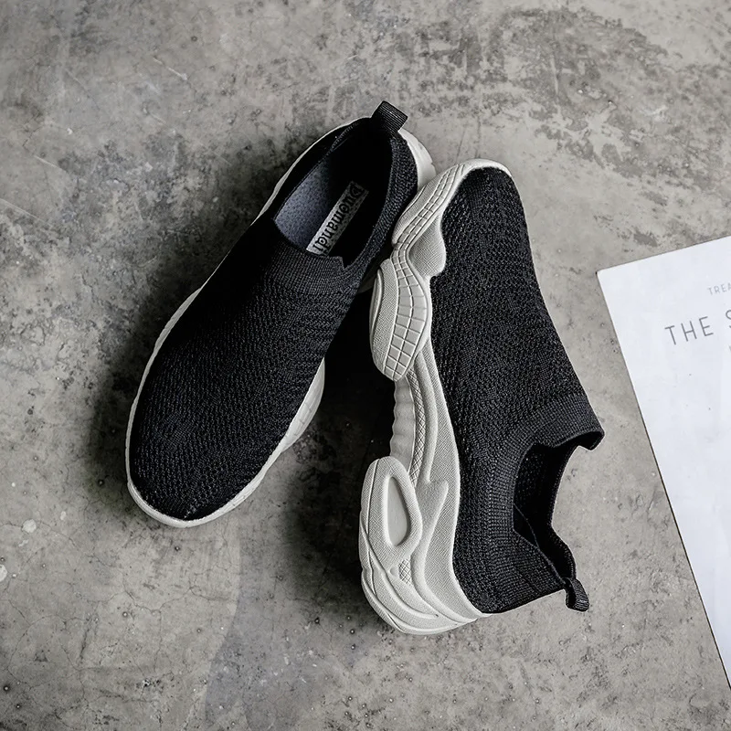 

SWYIVY Mesh Breathable Wedges Shoes Women Platform Sneakers 2020 New Autumn Female Casual Shoes Slip On Loafers Sneakers