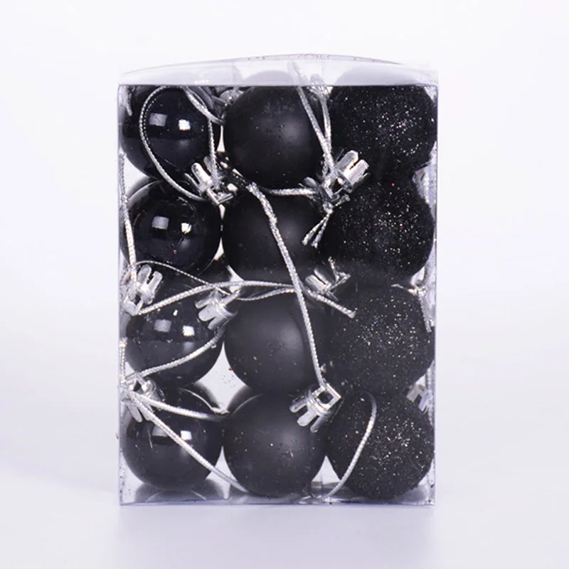 Горячая распродажа 24 шт. 30 мм Мини рождественские мячики елочные шары