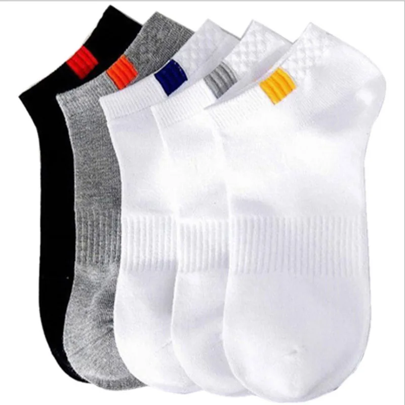 Летние хлопковые мужские короткие носки 10 шт. = 5 дюймов Модные дышащие