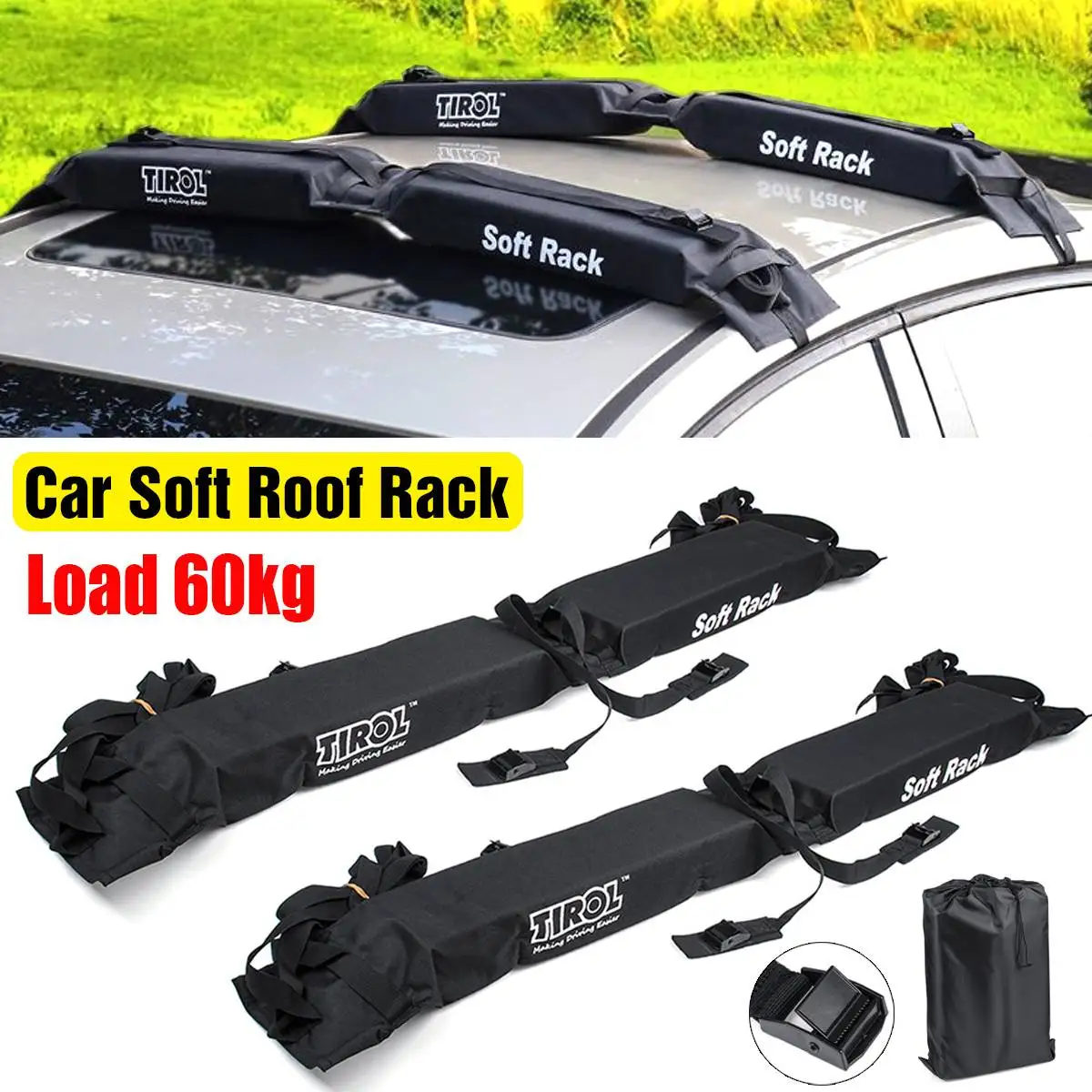 Универсальный автомобильный багажник на крышу 60 кг|Багажники для крыши авто и