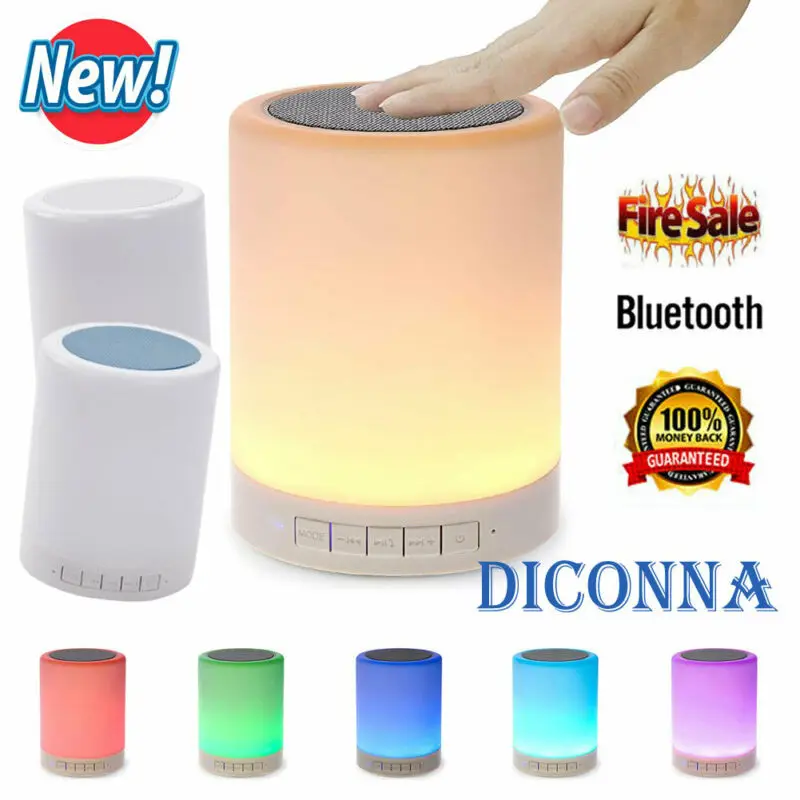 Светодиодный мини динамик с Bluetooth беспроводная басовая лампа поддержка TF USB