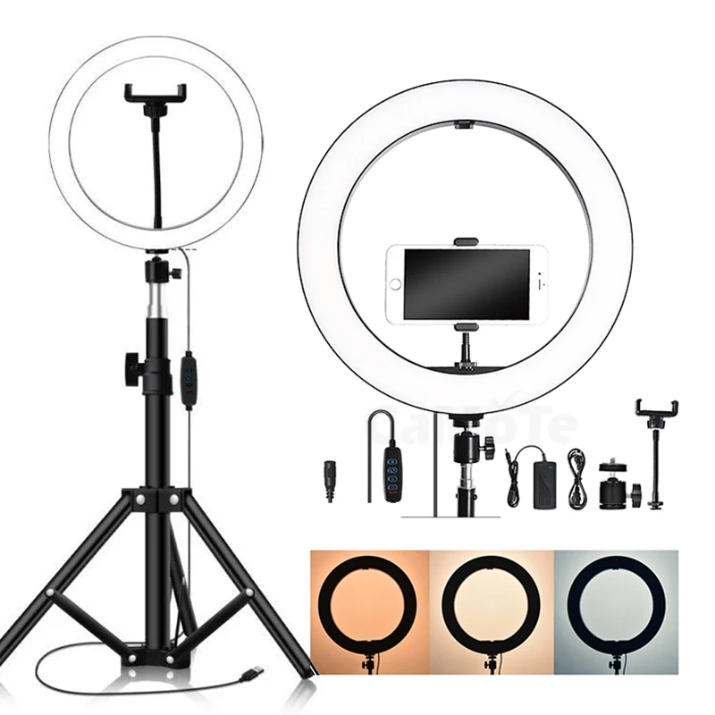 Кольцевой светильник для макияжа 8 10 дюймов со светодиодными бусинами|Вспышки и