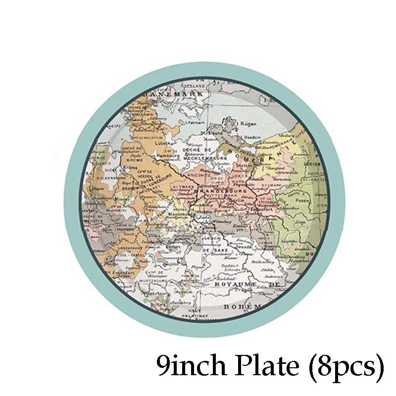 Одноразовая посуда на тему земли 44 шт./компл.|Одноразовая для вечеринок| |