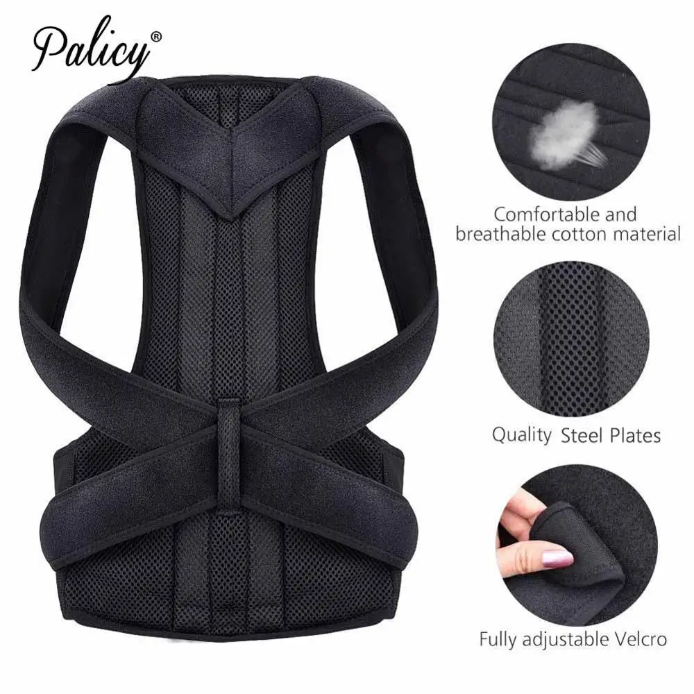4XL Upper Back Pain Relief Posture Corrector for Men Body Shapers Shoulder Support Belt Adult Kids Spine Protector Lumbar Braces