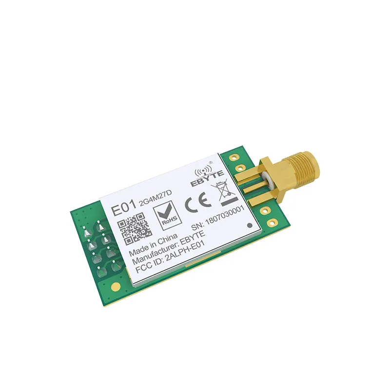 E01-2G4M27D nRF24L01P 2 4 ГГц 500 МВт 27 дБм трансивер SPI на большие расстояния nRF24L01 PA LNA