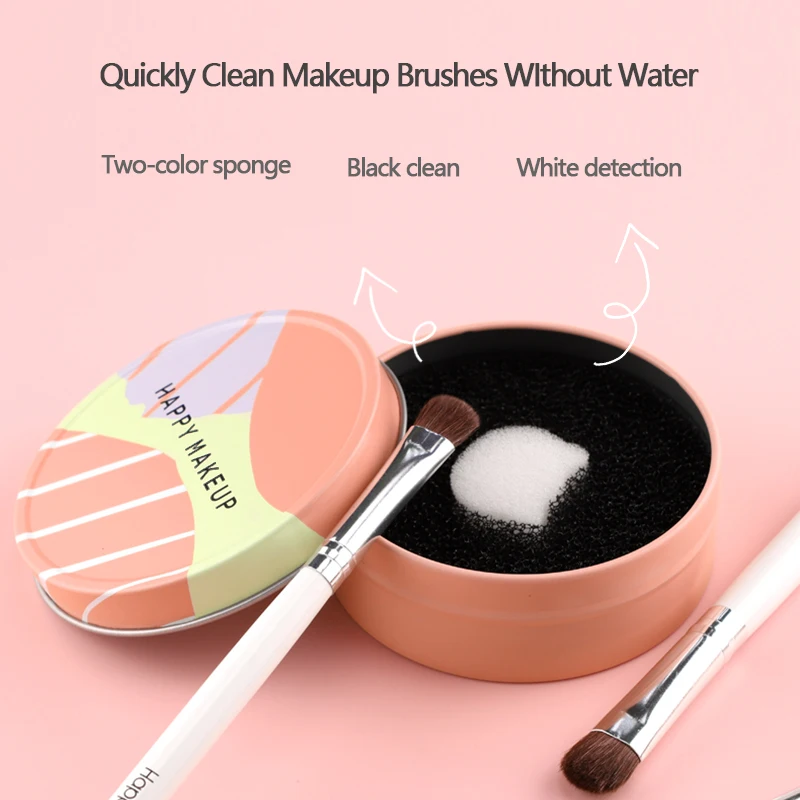 

Portable Makeup Brush Cleaning Sponge Box Activated Carbon Dry Cleaning Appliance Compact Lightweight Cosmetic Clean Iron box