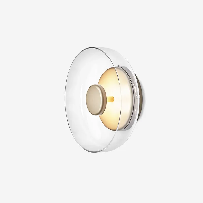 

New product glass led round model room atmosphere art wall lamp